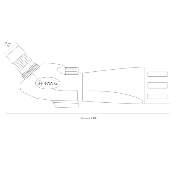 Hawke Vantage 20-60x60 Angled Spotting Scope - Green